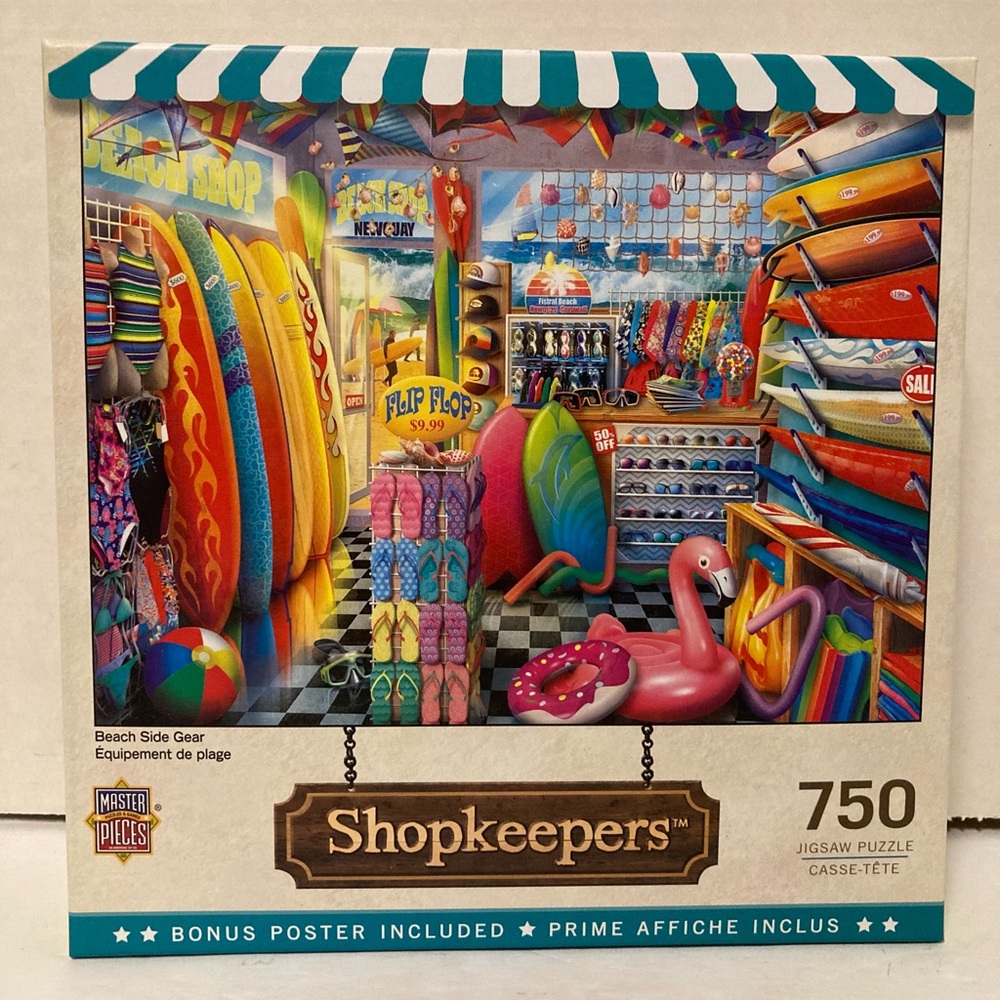 Shopkeepers Beach Side Gear Jigsaw Puzzle